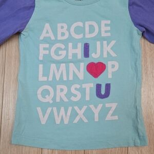 GAP Kids Alphabet Long Sleeve Shirt - Blue and Purple